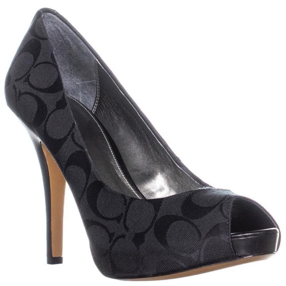 Coach Aldis Peep Toe High-heel Stilletos - Picture 1 of 8